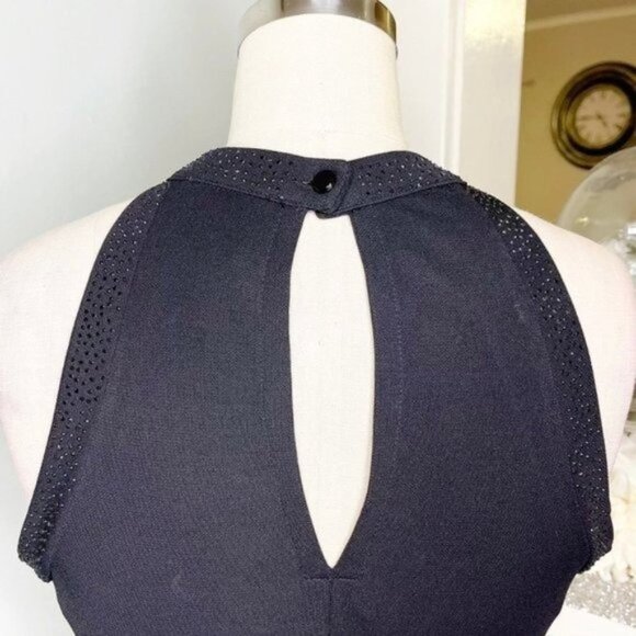 Ralph Lauren Black Sparkly Sheath Dress Midi Small - Picture 9 of 11